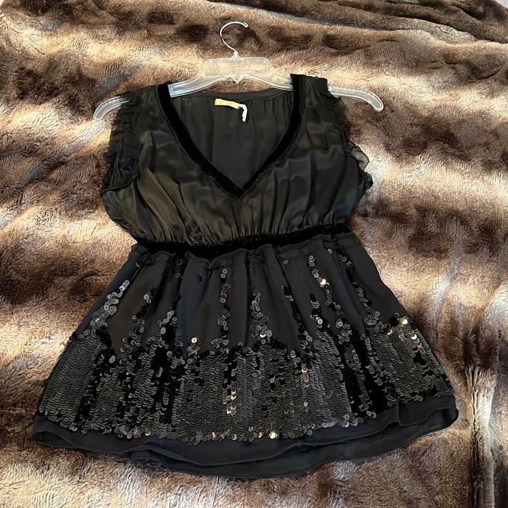 Max Studio Silk & Sequin Blouse - image 1